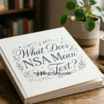 What Does NSA Mean in Text